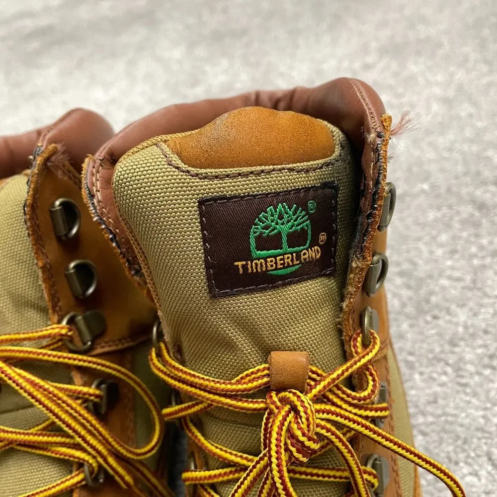 Timberland Suede Leather Boots Boys Kids 5.5 Brown Lace Up School Outdoor Casual